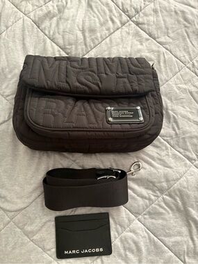 Marc Jacobs Quilted Chocolate Brown Belt Bag with Cardholder